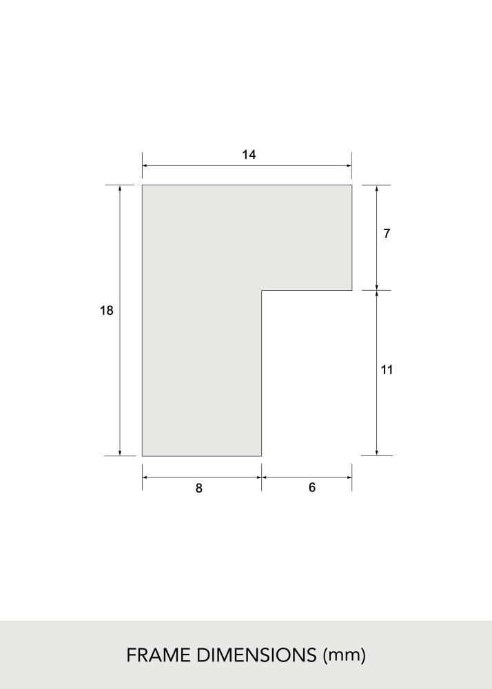 Ramă Stejar masiv Sticlă acrilică 21x29,7 cm (A4)