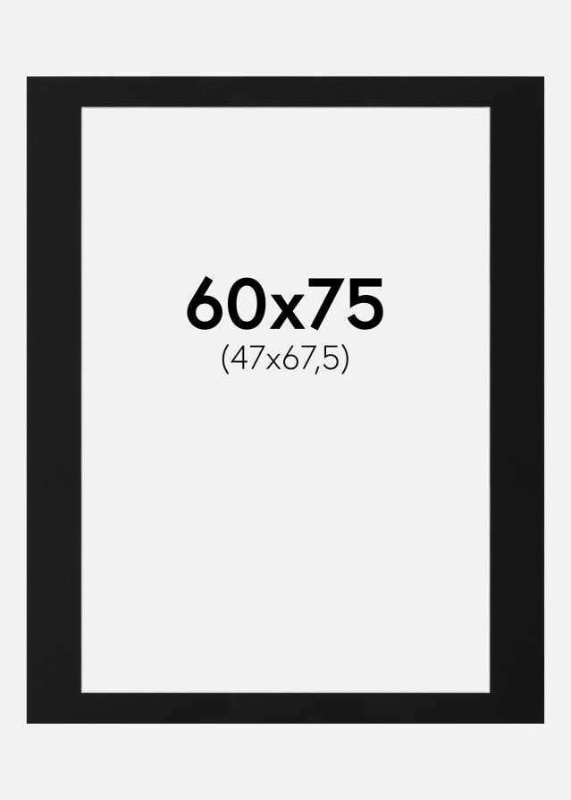 Paspartu Negru Standard (Miez Alb) 60x75 cm (47x67,5)