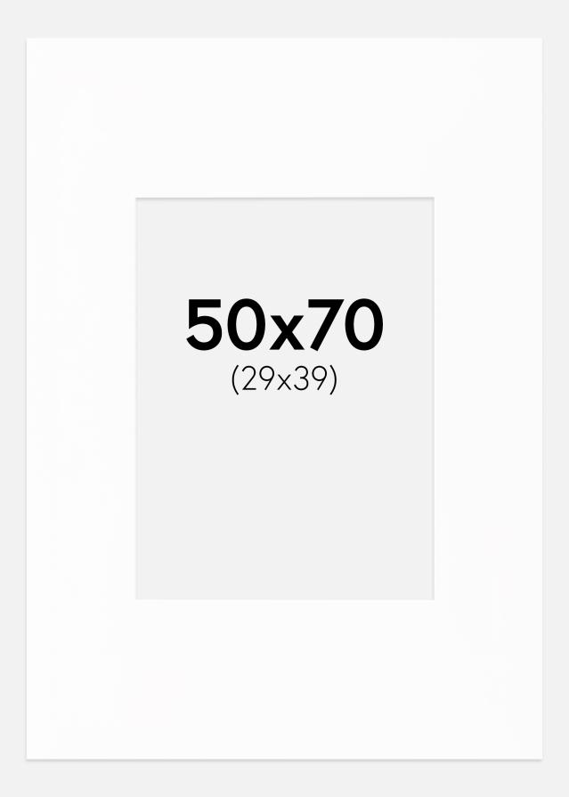 Paspartu XL Alb Margine albă 50x70 cm (29x39)