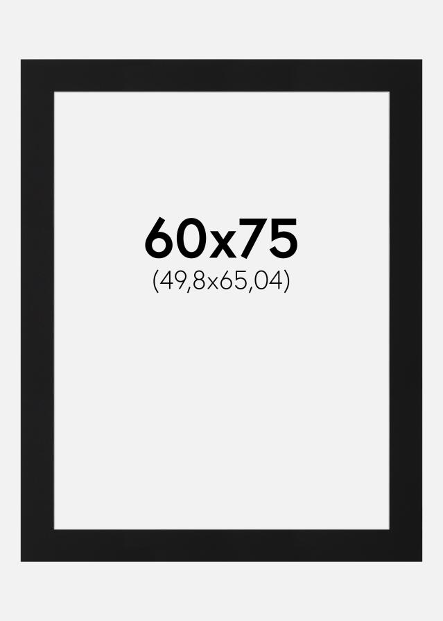 Paspartu Negru Standard (Miez Alb) 60x75 cm (49,8x65,04)