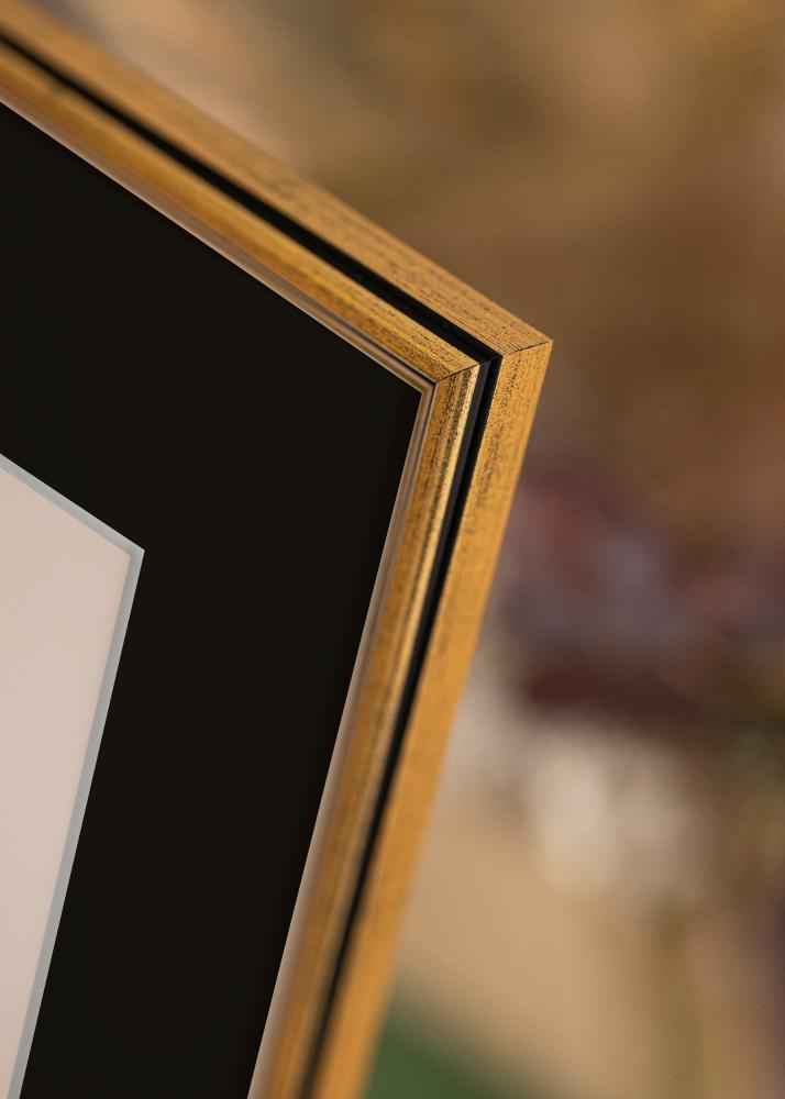 Ramă Horndal Auriu 24x30 cm - Paspartu Negru 18x24 cm