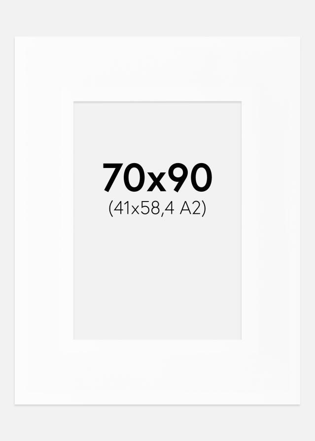 Paspartu XXL Alb Margine albă 70x90 cm (41x58,4 - A2)