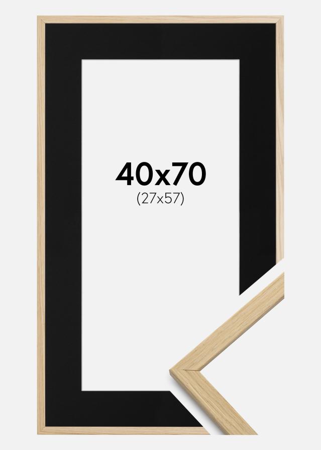 Ramă Edsbyn Stejar 40x70 cm - Paspartu Negru 28x58 cm