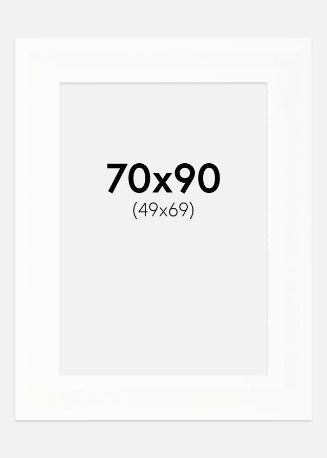 Paspartu XL Alb Margine albă 70x90 cm (49x69)