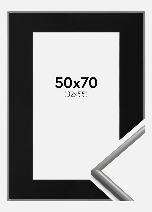 Ramă New Lifestyle Gri deschis 50x70 cm - Paspartu Negru 33x56 cm