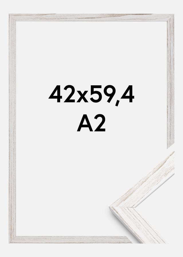 Ramă Stilată Sticlă acrilică Vintage White 42x59,4 cm (A2)