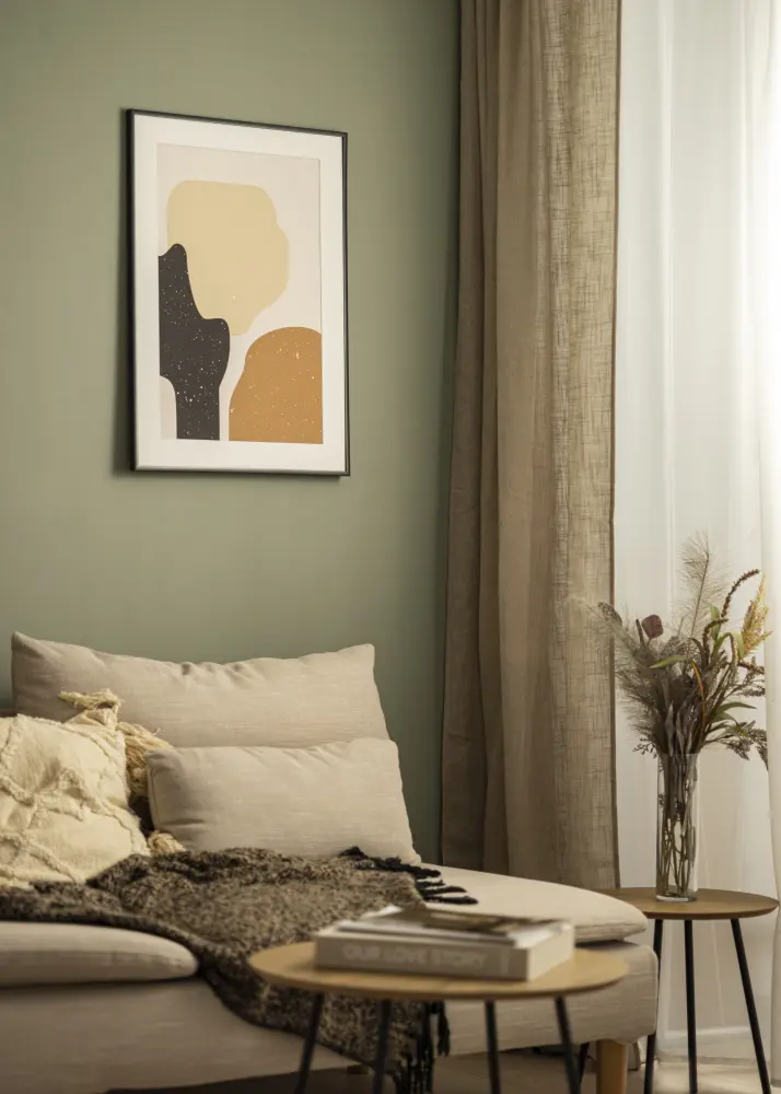 Ramă Scandi Negru mat 42x59,4 cm (A2) - Paspartu Alb 25x38 cm