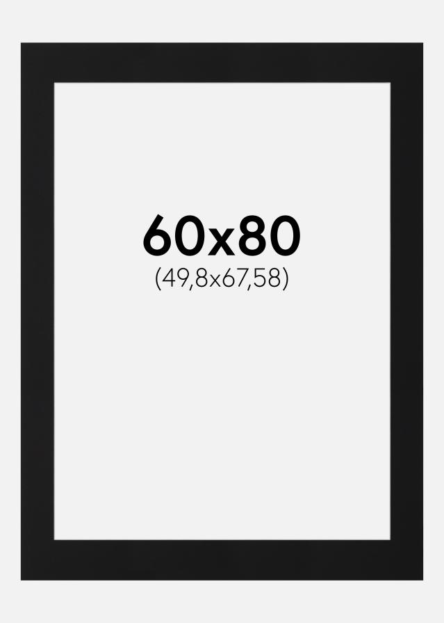 Paspartu Negru Standard (Miez Alb) 60x80 cm (49,8x67,58)