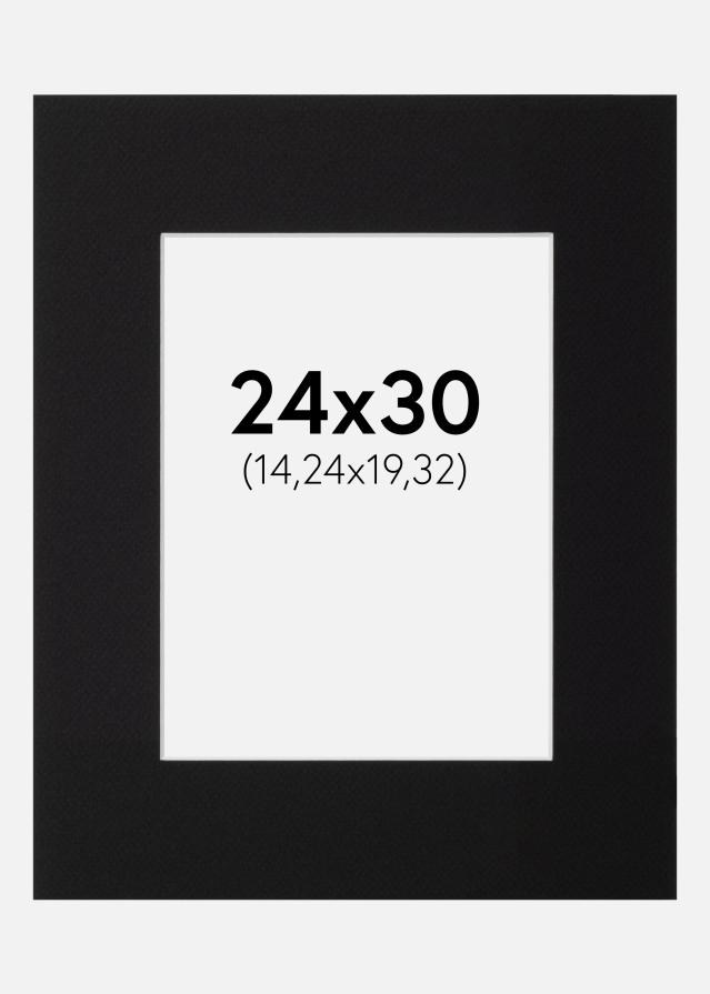 Paspartu Canson Negru Margine albă 24x30 cm (14,24x19,32)