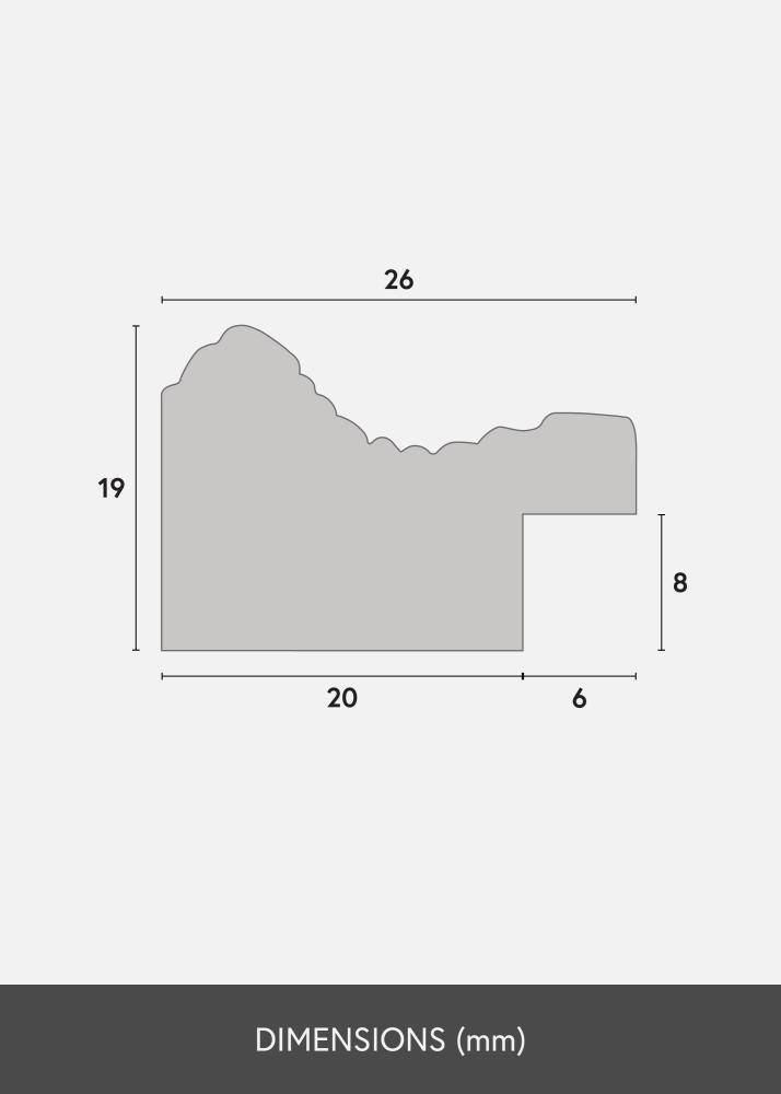 Ramă Lattice Sticlă acrilică Auriu 40x50 cm
