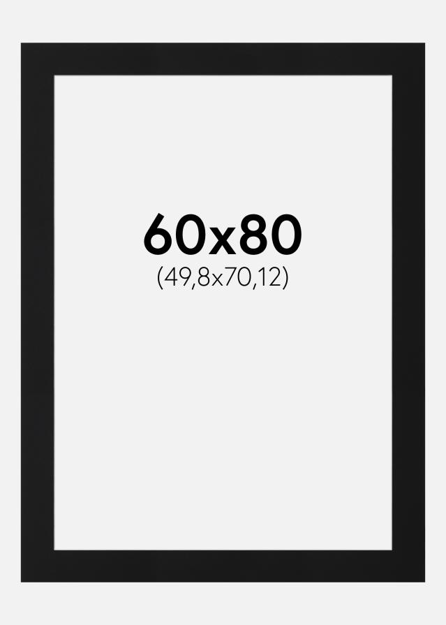 Paspartu Negru Standard (Miez Alb) 60x80 cm (49,8x70,12)