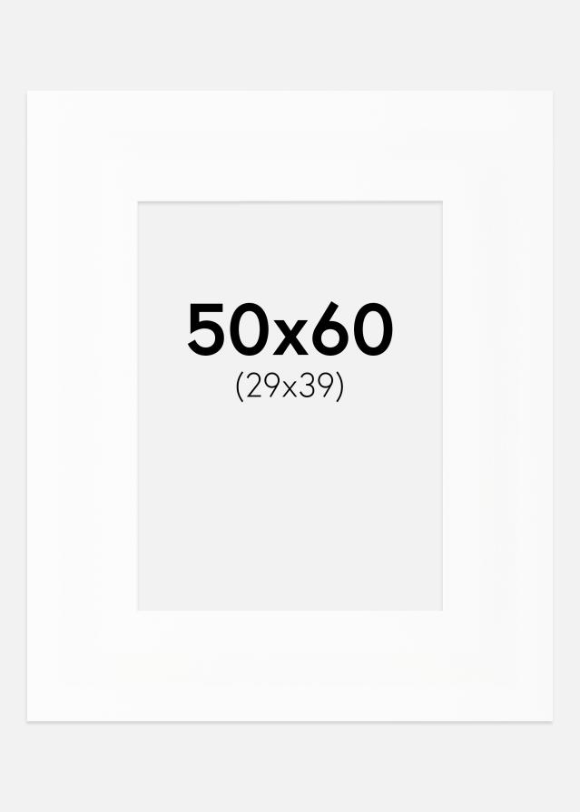 Paspartu XL Standard Alb Margine albă 50x60 cm (29x39)