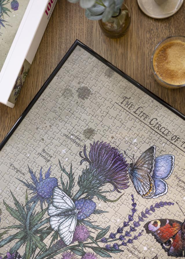 Ramă de puzzle Negru 70x100 cm