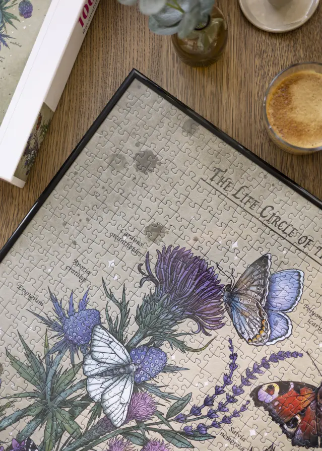 Ramă de puzzle Negru 70x100 cm