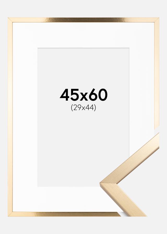 Ramă Trendy Auriu 45x60 cm - Paspartu Alb 30x45 cm