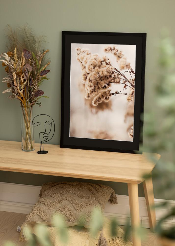 Ramă Stilată Negru 18x24 cm - Paspartu Negru 13x18 cm