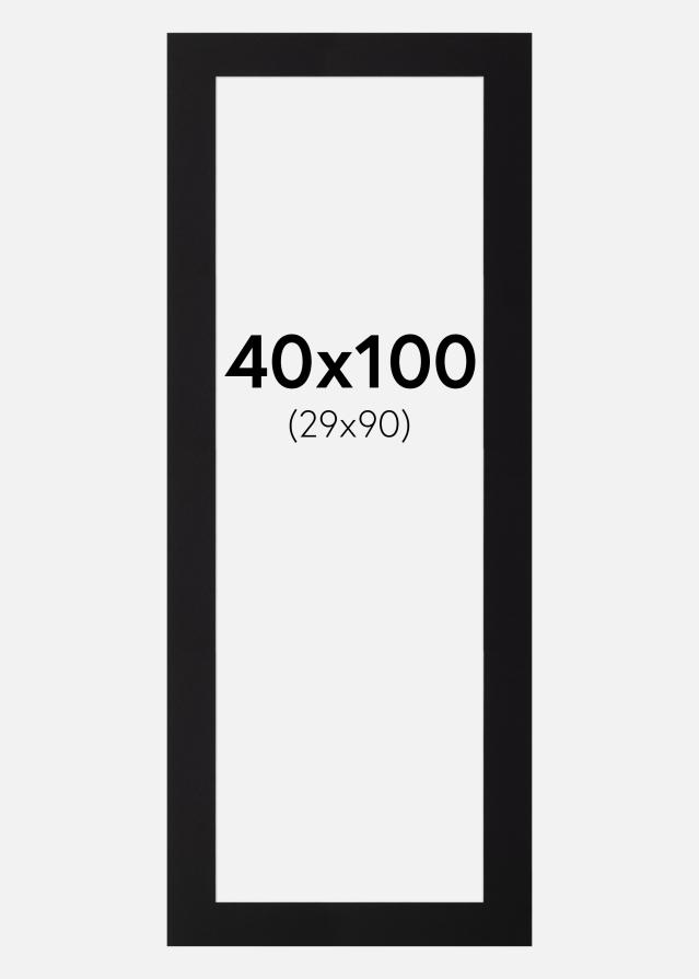 Paspartu Negru Standard Margine albă 40x100 cm (29x90)