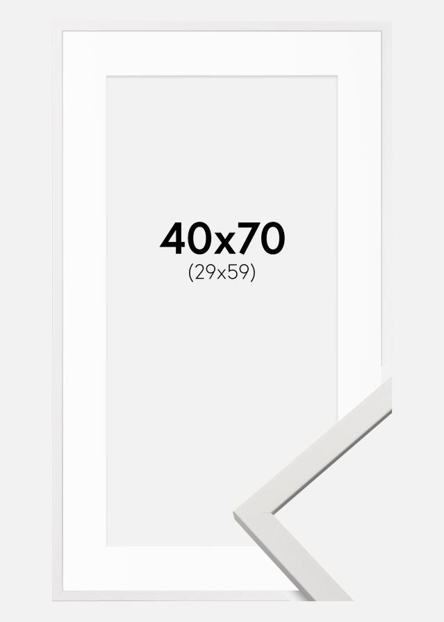 Ramă Edsbyn Alb 40x70 cm - Paspartu Alb 30x60 cm