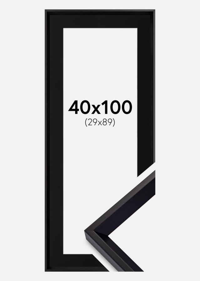 Ramă Globe Negru 40x100 cm - Paspartu Negru 30x90 cm