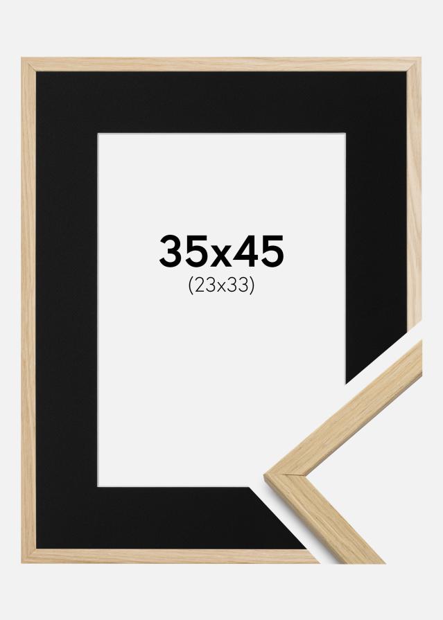 Ramă Edsbyn Stejar 35x45 cm - Paspartu Negru 24x34 cm