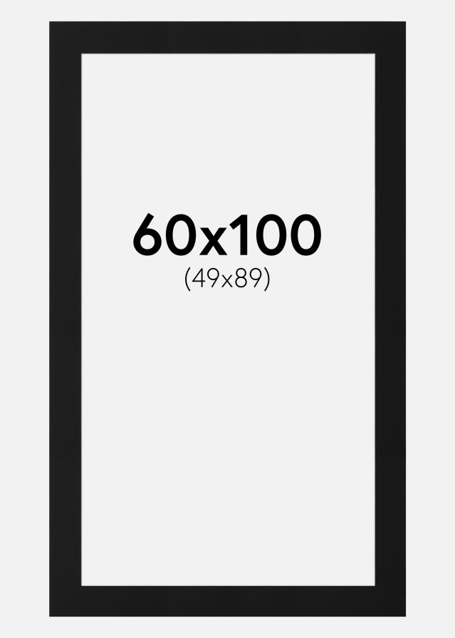 Paspartu Negru Standard (Miez Alb) 60x100 cm (49x89)