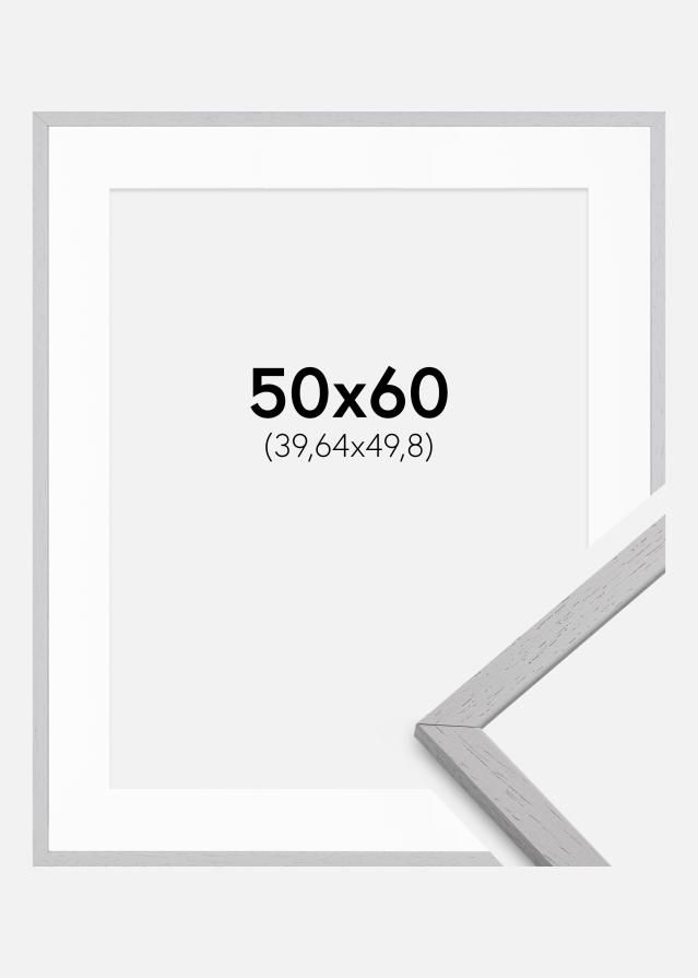 Ramă Edsbyn Grey 50x60 cm - Paspartu Alb 16x20 inches