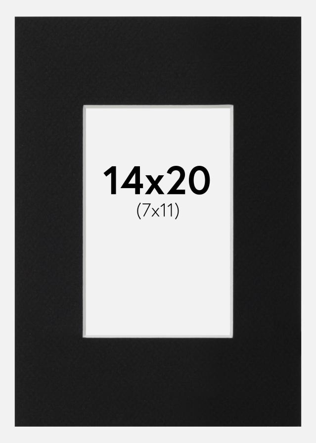 Paspartu Negru Standard (Miez Alb) 14x20 cm (7x11)