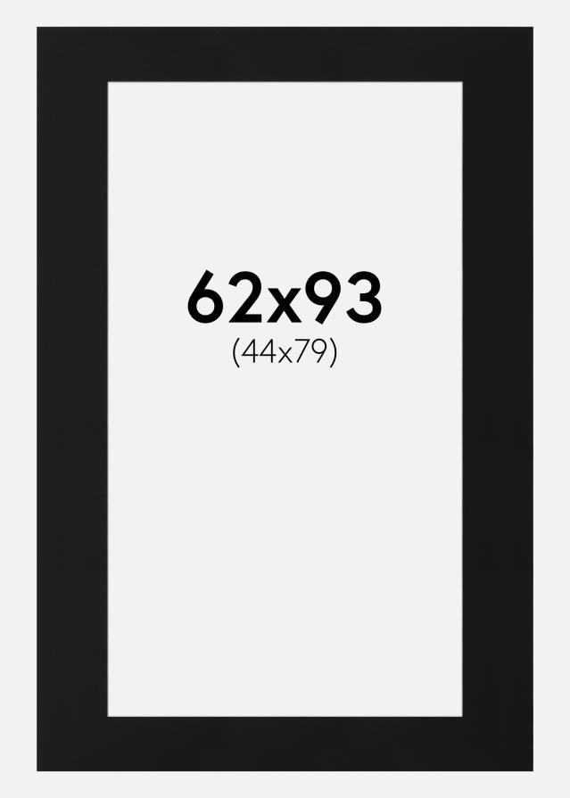 Paspartu Negru Standard (Miez Alb) 62x93 cm (44x79)