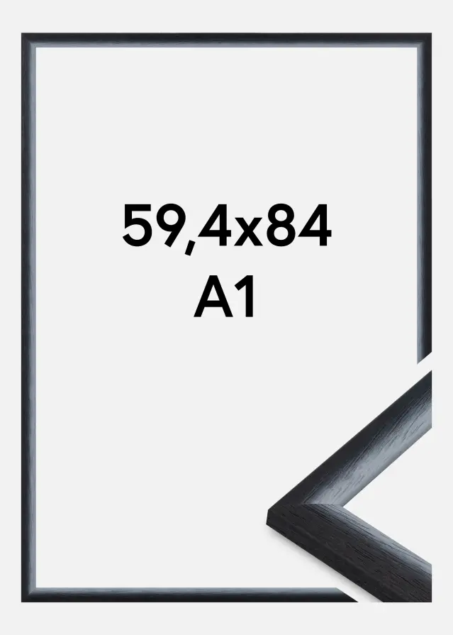 Ramă Cornwall Sticlă acrilică Negru 59,4x84,1 cm (A1)