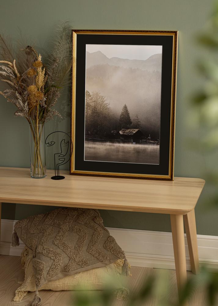 Ramă Abisko Auriu 40x60 cm - Paspartu Negru 32,9x48,3 cm (A3+)