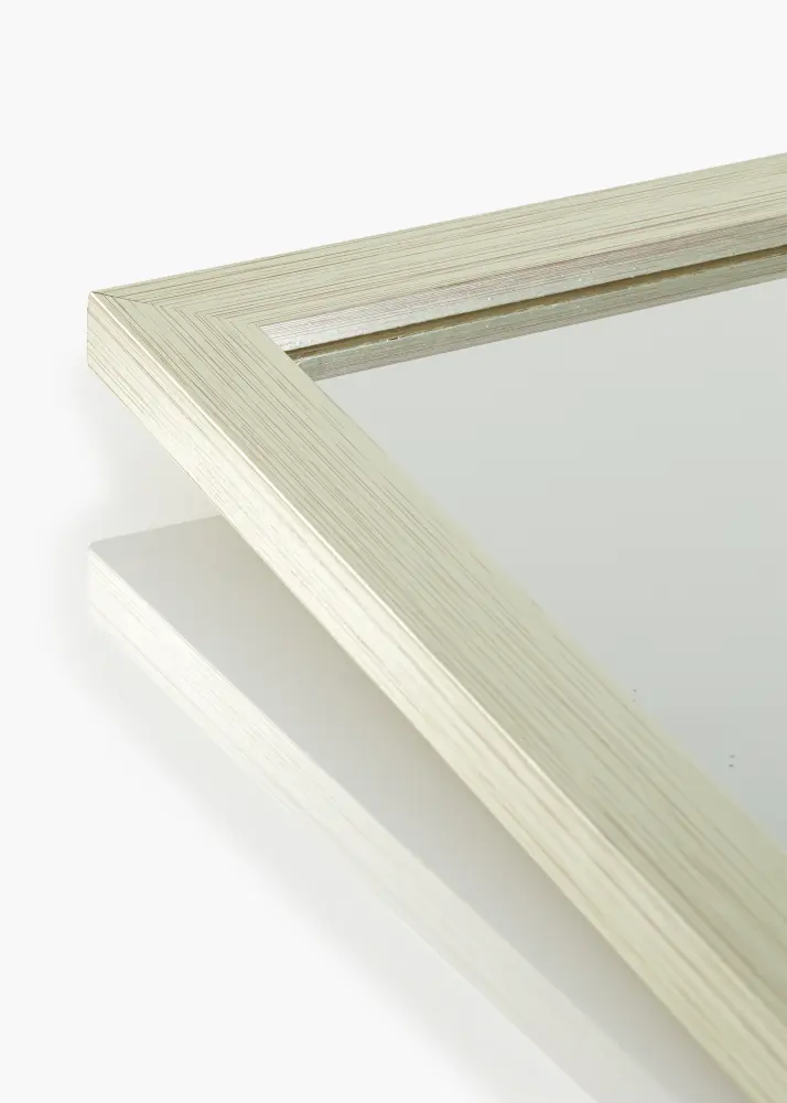 Oglindă Argintiu Wood 50x70 cm
