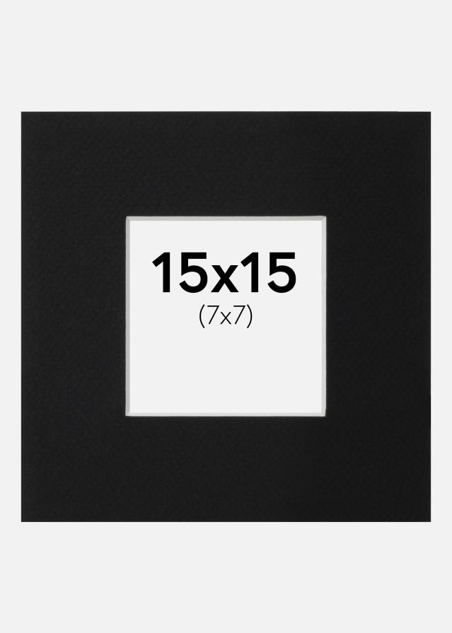 Paspartu Negru Standard (Miez Alb) 15x15 cm (7x7)