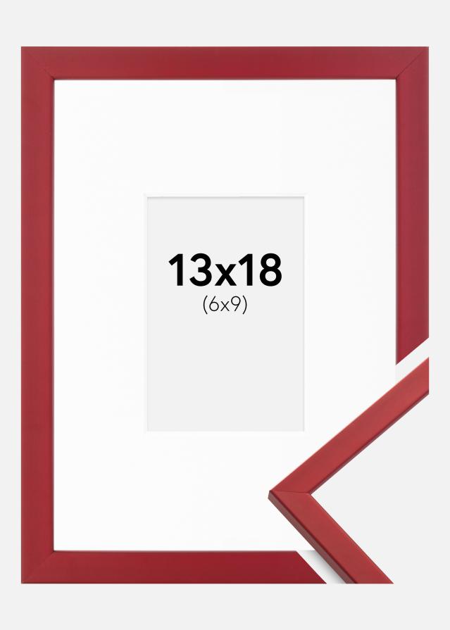 Ramă Edsbyn Roșu 13x18 cm - Paspartu Alb 7x10 cm