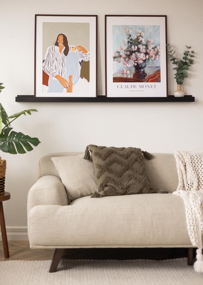 KAILA Poliță pentru rame Negru 140 cm