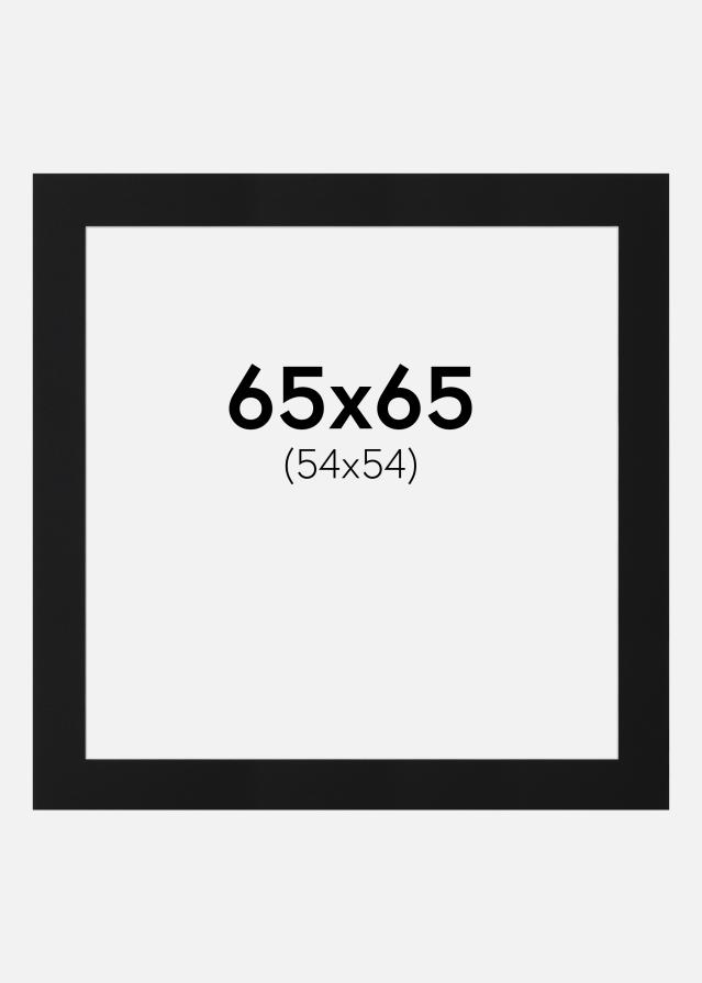 Paspartu Negru Standard (Miez Alb) 65x65 cm (54x54)