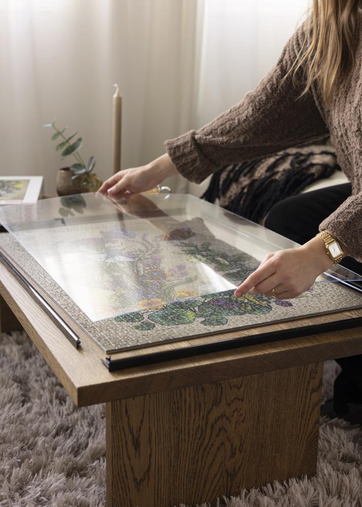 Ramă de puzzle Negru 50x66,5 cm