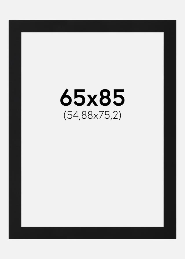 Paspartu Negru Standard (Miez Alb) 65x85 cm (54,88x75,2)