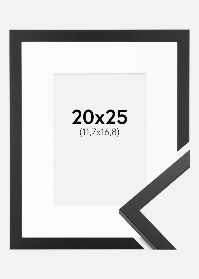 Ramă Trendy Negru 20x25 cm - Paspartu Alb 5x7 inches