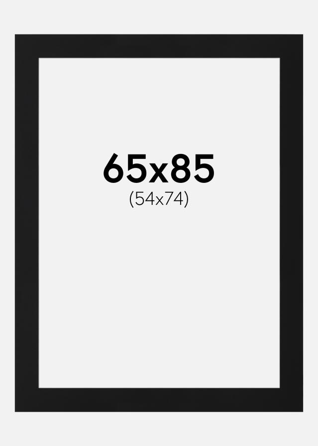 Paspartu Negru Standard (Miez Alb) 65x85 cm (54x74)