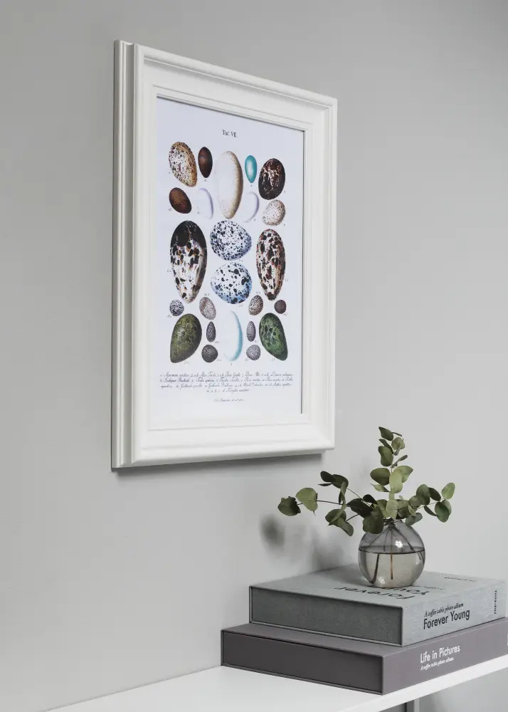 Ramă Mora Premium Alb 30x40 cm - Paspartu Alb 21x29,7 cm (A4)