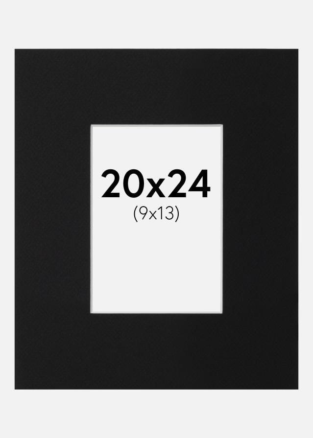 Paspartu Negru Standard (Miez Alb) 20x24 cm (9x13)