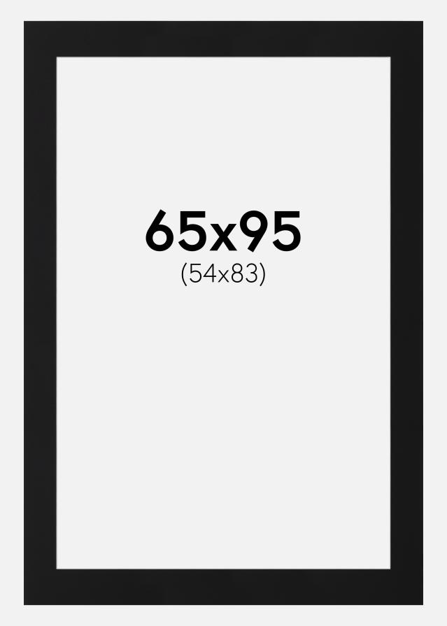 Paspartu Negru Standard (Miez Alb) 65x95 cm (54x83)