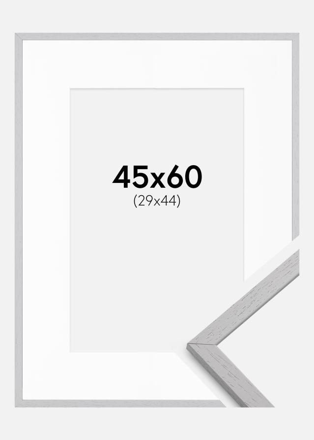 Ramă Edsbyn Grey 45x60 cm - Paspartu Alb 30x45 cm