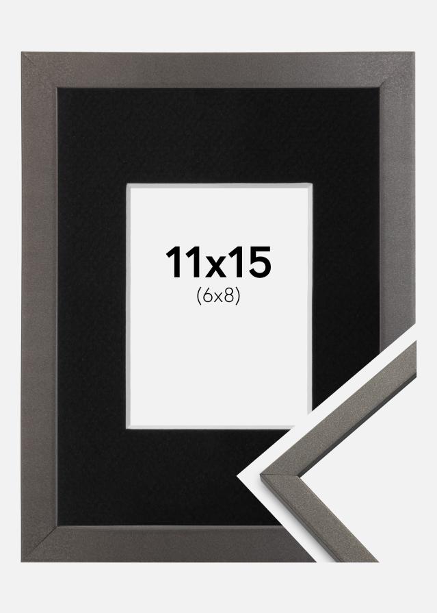 Ramă Edsbyn Grafit 11x15 cm - Paspartu Negru 7x9 cm
