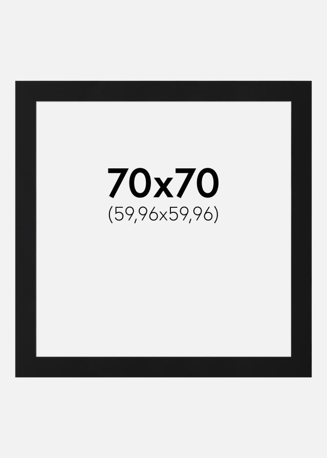 Paspartu Negru Standard (Miez Alb) 70x70 cm (59,96x59,96)