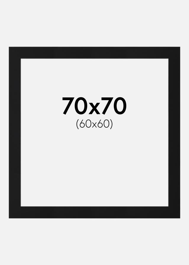 Paspartu Negru Standard (Miez Alb) 70x70 cm (60x60)