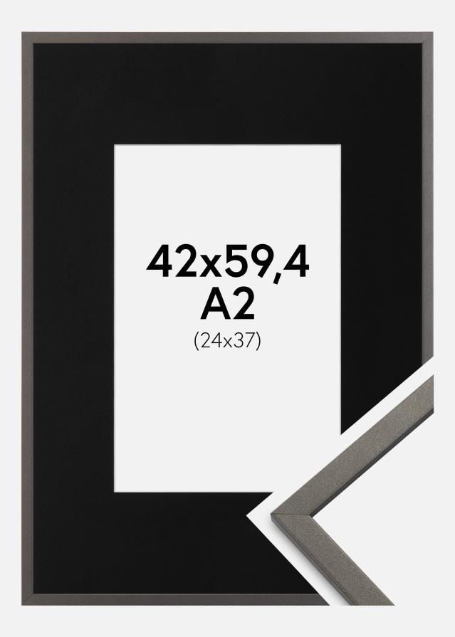 Ramă Edsbyn Grafit 42x59,4 cm (A2) - Paspartu Negru 25x38 cm