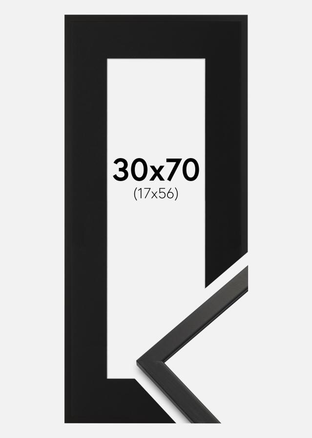 Ramă Edsbyn Negru 30x70 cm - Paspartu Negru 18x57 cm