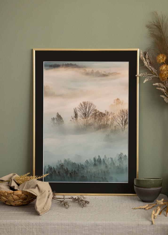 Ramă New Lifestyle Auriu 70x100 cm - Paspartu Negru 61x91,5 cm