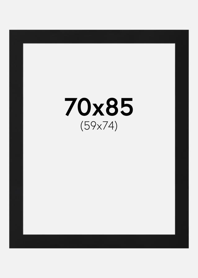 Paspartu Negru Standard (Miez Alb) 70x85 cm (59x74)